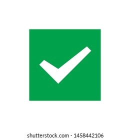 Chek Icon . Cheked. Green icon - vector