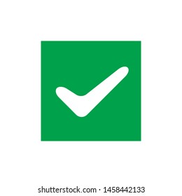 Chek Icon . Cheked. Green icon - vector