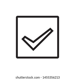 Chek icon, yes icon approved vector illustration.