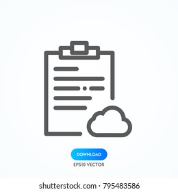 Chek list icon, Clipboard vector, task symbol.