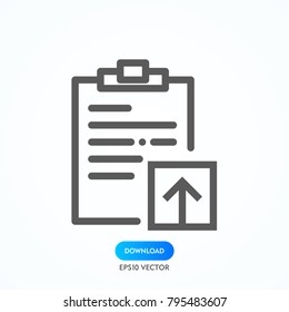 Chek list icon, Clipboard vector, task symbol.