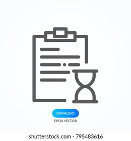 Chek list icon, Clipboard vector, task symbol.