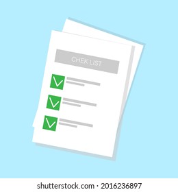 Papel de lista de chek en la placa de clip