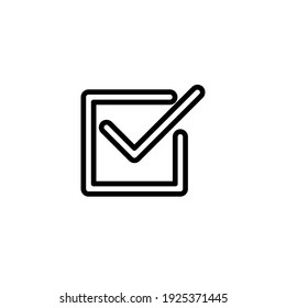 Chek mark secure icon vector illustration logo template for many purpose. Isolated on white background.