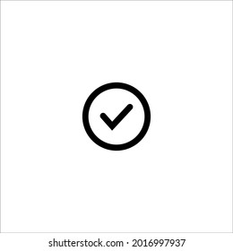 Chek, ok, yes icon approved vector illustration. Check mark icon on white background. Vector illustration