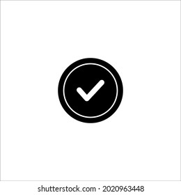 Chek, ok, yes icon approved vector illustration. Check mark icon on white background. Vector illustration