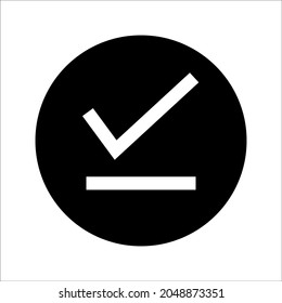 Chek, ok, yes icon approved vector illustration. Check mark icon on white background. Vector illustration