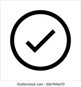 Chek, ok, ja, Ikone genehmigt Vektorgrafik. Markieren Sie das Symbol auf weißem Hintergrund. Vektorgrafik