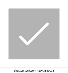 Chek, ok, yes icon approved vector illustration. Check mark icon on white background. Vector illustration