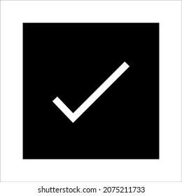 Chek, ok, yes icon approved vector illustration. Check mark icon on white background. Vector illustration