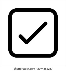 Chek, ok, yes icon approved vector illustration. Check mark icon on white background. Vector illustration
