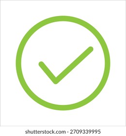 Chek, ok, ja, Symbol genehmigt Vektorgrafik. Markierungssymbol auf weißem Hintergrund. Vektorgrafik
