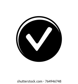Chek, ok, yes icon approved vector illustration on white background