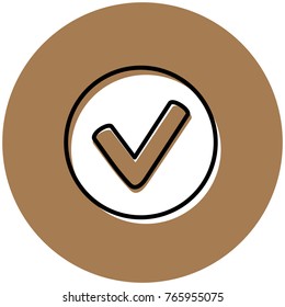 Chek, ok, yes icon approved vector illustration