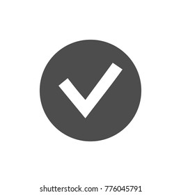 Chek, ok, yes icon approved vector illustration on white background
