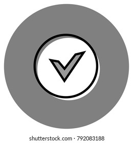 Chek, ok, yes icon approved vector illustration