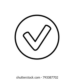Chek, ok, yes icon approved vector illustration