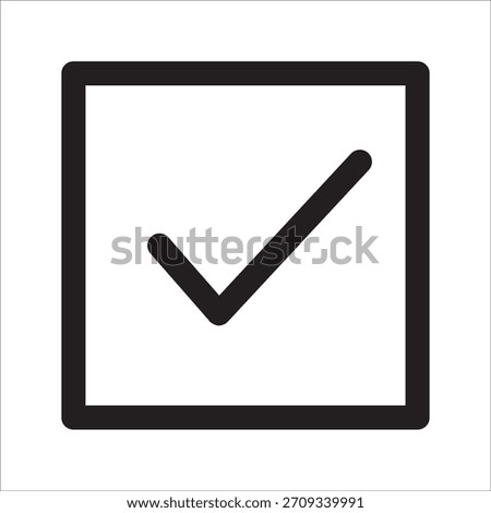 Chek, ok, yes icon approved vector illustration. Check mark icon on white background. Vector illustration