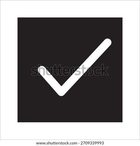 Chek, ok, yes icon approved vector illustration. Check mark icon on white background. Vector illustration