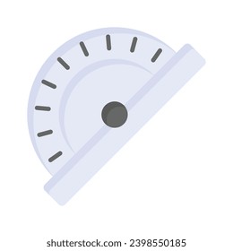 Chek this beautifully design and amazing icon of geometrical tool, protractor vector