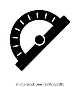 Chek this beautifully design and amazing icon of geometrical tool, protractor vector