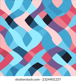 Chekered Seamless Pattern with Vibrant Color 