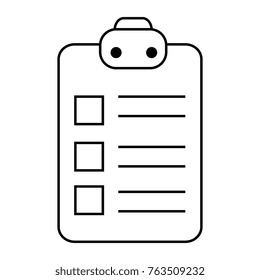 cheklist clipboard isolated icon