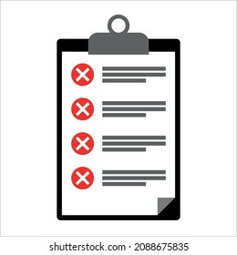 Cheklist icon clipboard isolated vector illustration