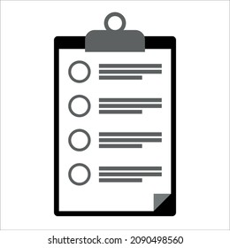 Cheklist icon clipboard isolated vector illustration