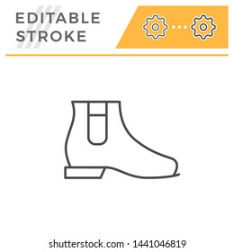 Chelsea boot editable stroke line outline icon