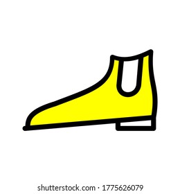 chelsea boots vector icon fit for men fashion style icon, business man icon, leather stuff shop, boots shop, and etc