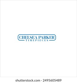 The Chelsea Parker logo is rectangular in blue and has a white background