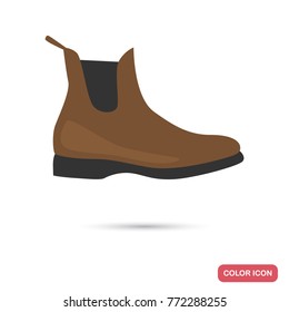 Chelsea shoe color flat icon for web and mobile design