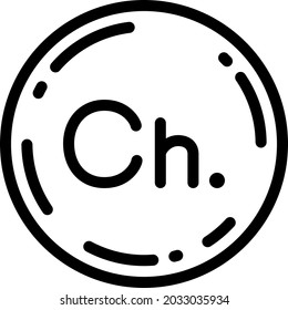 Cheltam coin icon vector illustration