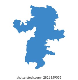 Chelyabinsk Blue Flat Map Vector Illustration