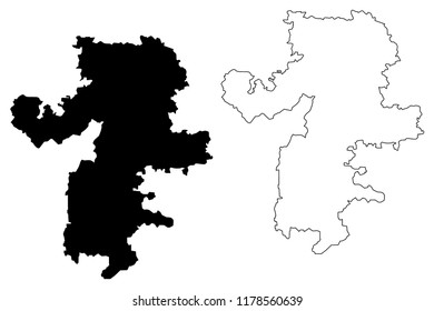Chelyabinsk Oblast (Russia, Subjects of the Russian Federation, Oblasts of Russia) map vector illustration, scribble sketch Chelyabinsk Oblast map