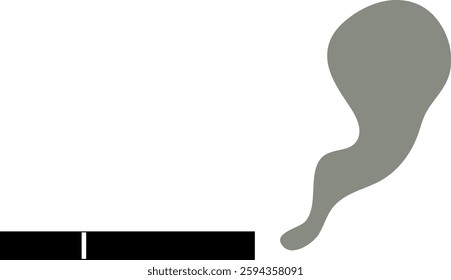 chematic silhouette of smoking cigarette