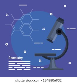 chemestry laboratory with microscope technology analysis