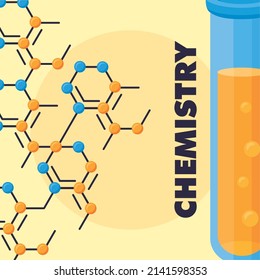 Chemestry Lettering Poster With Tube Test