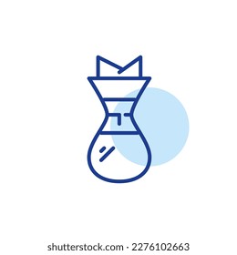 Chemex glass coffee maker. Pixel perfect, editable stroke line icon