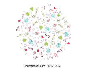 Chemical abstract background.