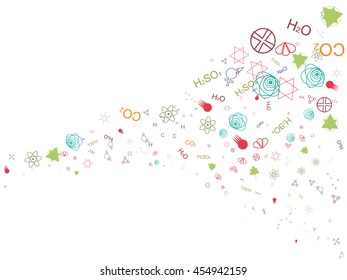 Chemical abstract background.