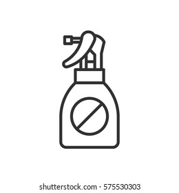 Chemical agent in the spray bottle