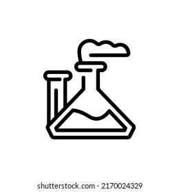 Chemical Analysis filled line icon. linear style sign for mobile concept and web design. Outline vector icon. Symbol, logo illustration. Vector graphic