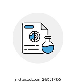 Chemical Analysis Icon vector stock illustration.