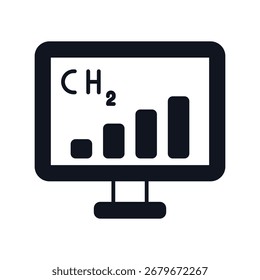 Icono de análisis químico con fondo blanco Vector Ilustración de stock