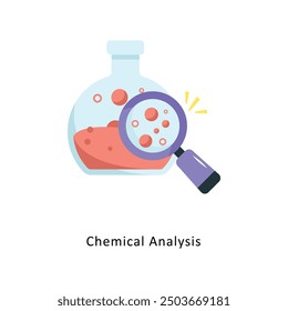 Chemical Analysis Vector Flat Icon Design illustration Symbol on White background EPS 10 File