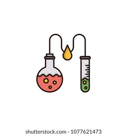 Chemical analysis vector icon
