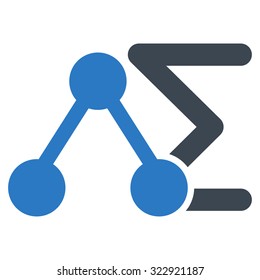 Chemical Analysis vector icon. Style is bicolor flat symbol, smooth blue colors, rounded angles, white background.