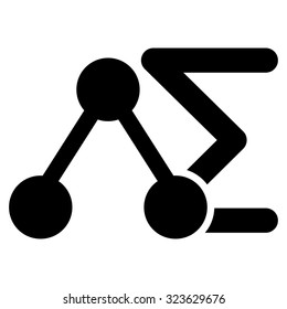 Chemical Analysis vector icon. Style is flat symbol, black color, rounded angles, white background.